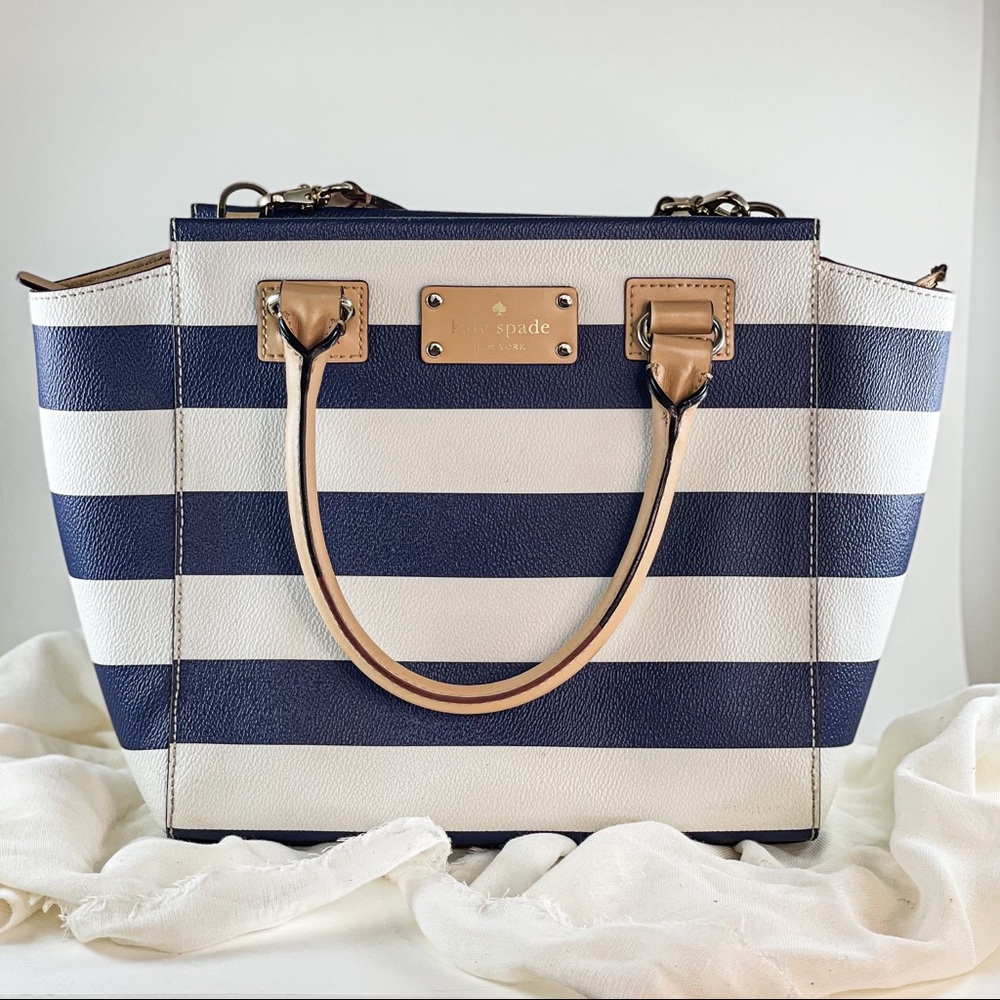 Kate Spade Melanie Satchel Nautical Stripe